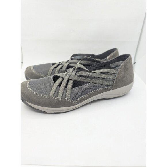 Dansko Shoes Women's Sz EU 40 US 9.5-10 Hilde Gray Suede Comfort Cross Strap - Picture 1 of 11